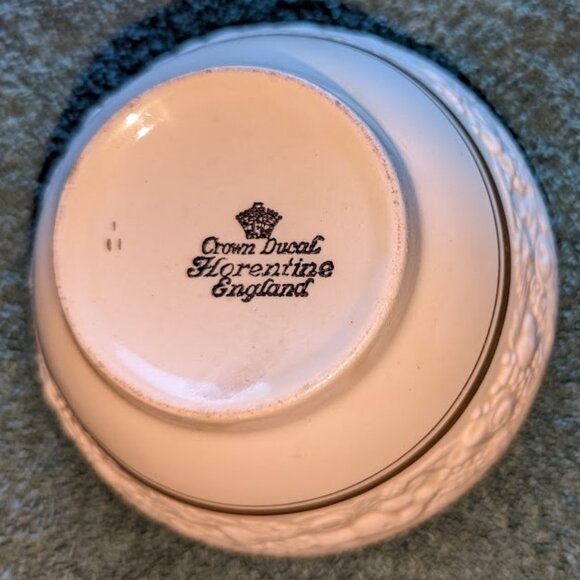 Vintage Crown Ducal Florentine Gold Band 2057 Cranberry Bowl – c 1950S/1960s - Picture 2 of 2